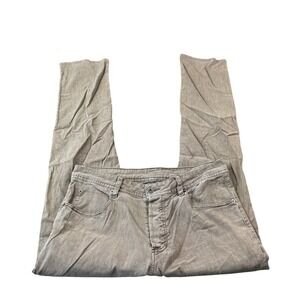 James Perse Brown 5‎ Pocket Contrast Weft Men's Button Fly Pant Size 34x32